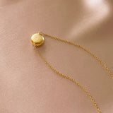 Gold Disc Layering Pendant Aaria Tees