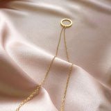 Signature Gold Circle Layering Necklace Aaria Tees