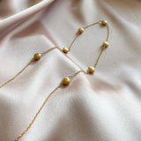 Gold Station Necklace Aaria Tees