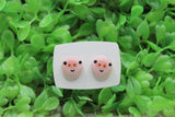 Pigs • Fabric Button Stud Earrings Aaria Tees