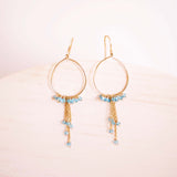 Garnet Mini Swing Hoop Earrings Aaria Tees