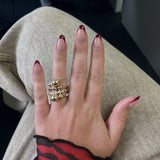 Bead Wrap Ring Two-Tone Aaria Tees