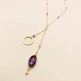 Amethyst Ballet Necklace Aaria Tees