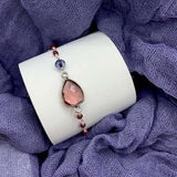 Rhodolite Garnet Silver Isla Bracelet Aaria Tees