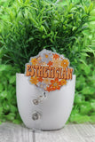 Esthetician Floral • Badge/ID Holder with Alligator Clip Aaria Tees
