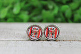 KC Chiefs Leopard Brushstrokes • Stud Earrings Aaria Tees