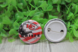 KC Chiefs Flag • 28mm Button Aaria Tees