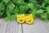 Yellow Mask • Stud Earrings Aaria Tees
