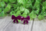Purple Bow • Stud Earrings Aaria Tees