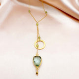 Green Amethyst Ballet Necklace Aaria Tees