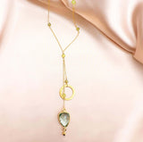 Aquamarine Quartz Ballet Necklace Aaria Tees