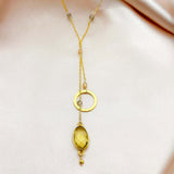 Citrine Ballet Necklace Aaria Tees