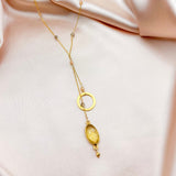 Citrine Ballet Necklace Aaria Tees
