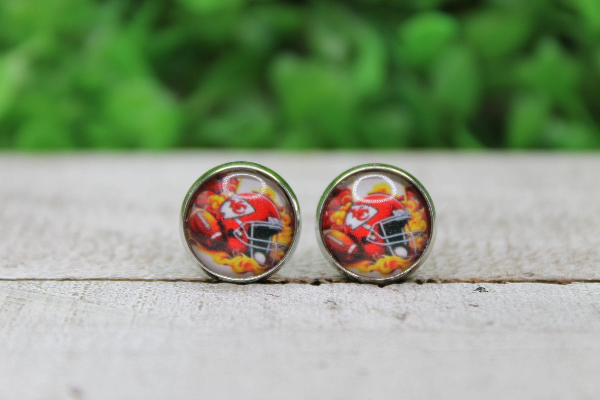Football KC Fire • Stud Earrings