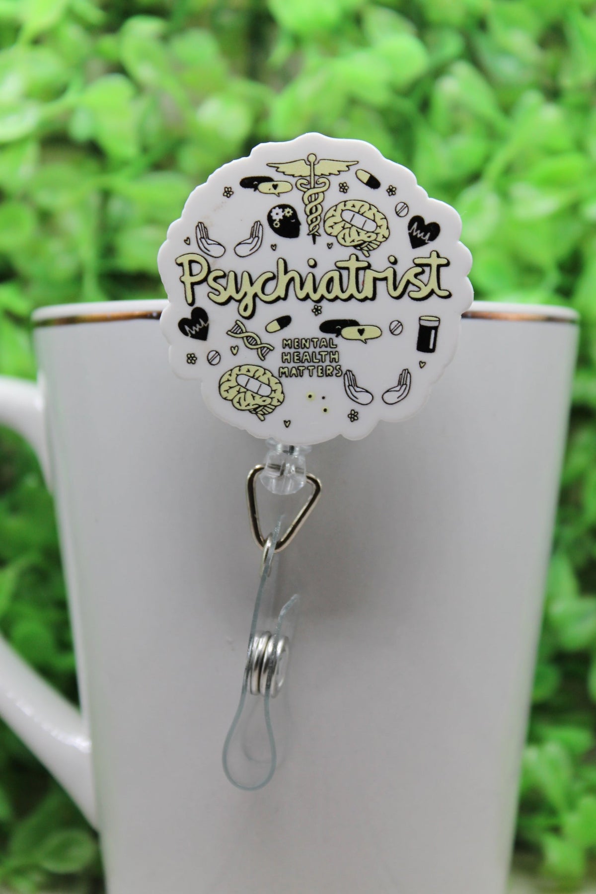 Psychiatrist • Badge/ID Holder with Alligator Clip