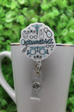 Optometrist Badge/ID Holder Reel Aaria Tees