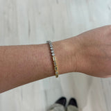 Adrian Two-Tone Bezel Tennis Bracelet Aaria Tees