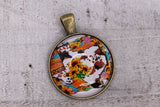 Texas Cow & Serape • 25mm Pendant Aaria Tees