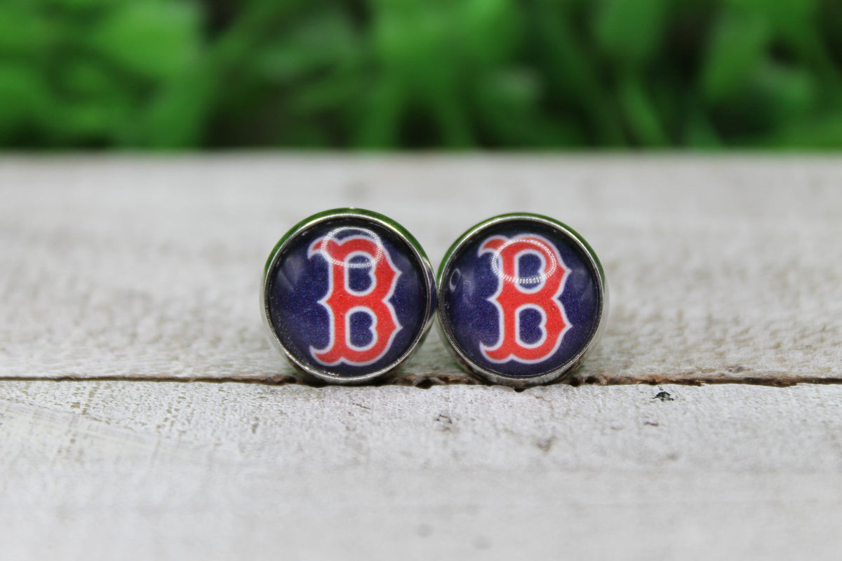 Baseball, Boston • Stud Earrings