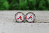 Baseball Atlanta Stud Earrings Aaria Tees