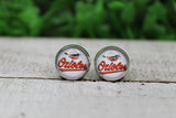 Baseball Orioles Stud Earrings Aaria Tees