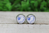 Baseball, KC Royals Heart • Stud Earrings Aaria Tees
