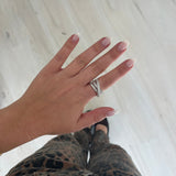 Rachel Criss-Cross Pave Ring Aaria Tees