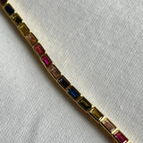 Lainey Rainbow Tennis Bracelet Aaria Tees