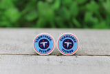Tennessee Titans Circle Stud Earrings Aaria Tees