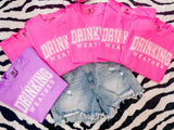 Neon Day Drinking Weather Graphic Tee Comfort Colors - Aaria Tees Aaria Tees