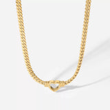 Oslo Heart Necklace Aaria Tees