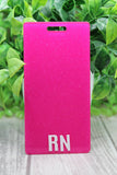 RN Bright Pink Glitter Badge Buddy Aaria Tees