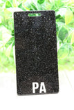 PA {Physician Assistant} Black Glitter Badge Buddy Aaria Tees