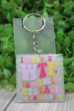 I Whisper WTF Acrylic Keychain Aaria Tees
