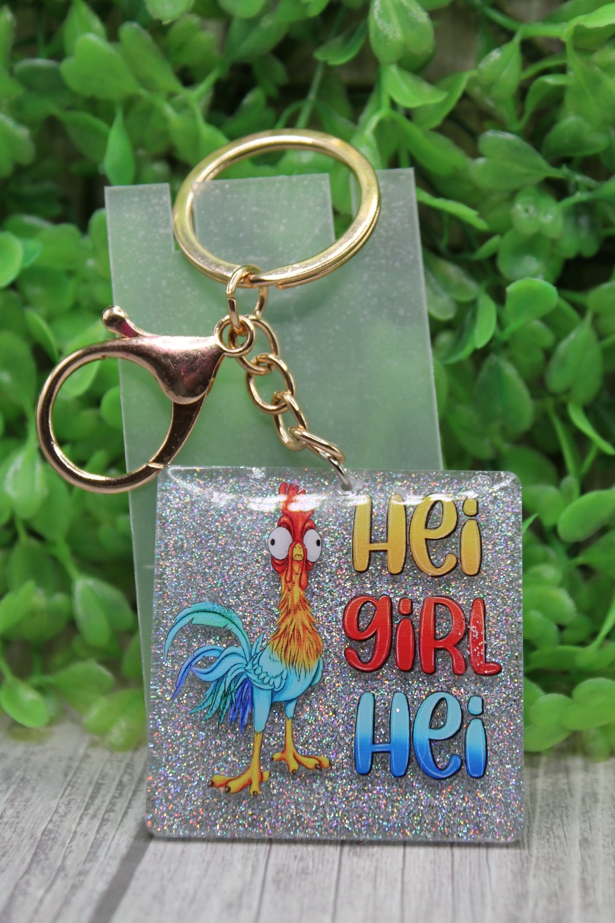 Hei Girl Hei Silver Keychain