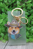Western Corgi Keychain Aaria Tees