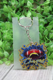 Chargers Paint Splatter Keychain Aaria Tees
