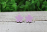 Purple Flower Stud Earrings Aaria Tees