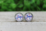 Baseball Creighton Blue Jays Glass Stud Earrings Aaria Tees