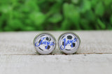 Soccer Creighton Blue Jays Glass Stud Earrings Aaria Tees