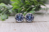 Eagles Football Sunflower || 12mm Stud Earrings || Hypoallergenic Aaria Tees