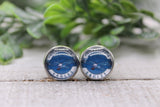 Eagles Football Circle || 12mm Stud Earrings || Hypoallergenic Aaria Tees