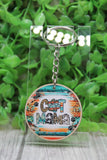 Cat Mama Serape Wooden Keychain Aaria Tees