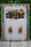 But First Coffee Stud Earrings Aaria Tees