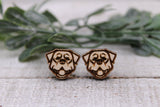 Rottweiler || Wood Stud Earrings Aaria Tees