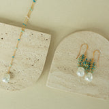 Pearl Gossamer Earrings Aaria Tees