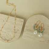 Pearl Gossamer Earrings Aaria Tees