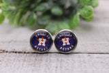 Baseball Astros Stud Earrings Aaria Tees