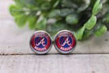 Baseball Atlanta Braves Stud Earrings Aaria Tees