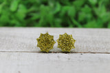 Gold Glitter Sun Stud Earrings Aaria Tees